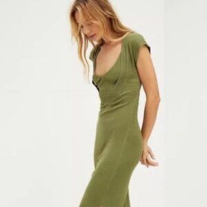 Free People All About that Skip Dress, Size S Green